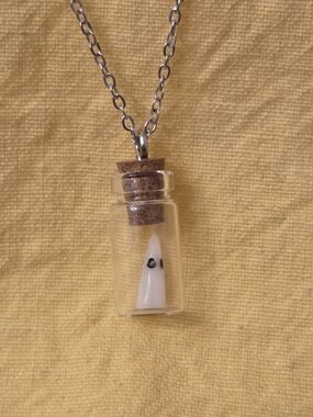 Luminescent Ghost-in-a-bottle Necklace- Halloween Jewelry